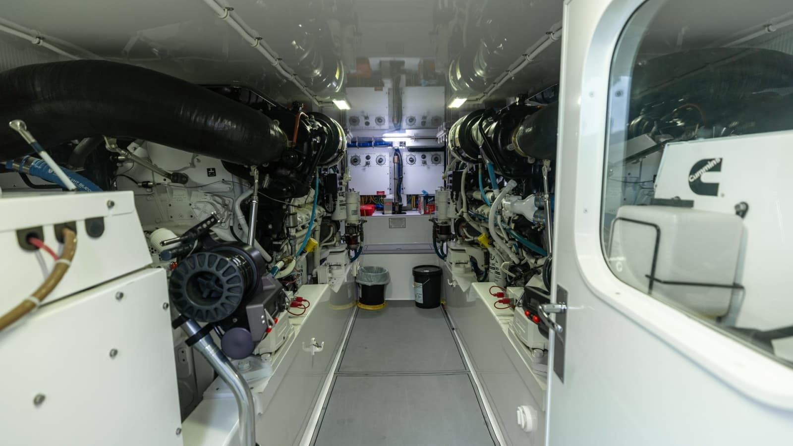 2021 65 Hatteras GT On the DL Engine Room (12)