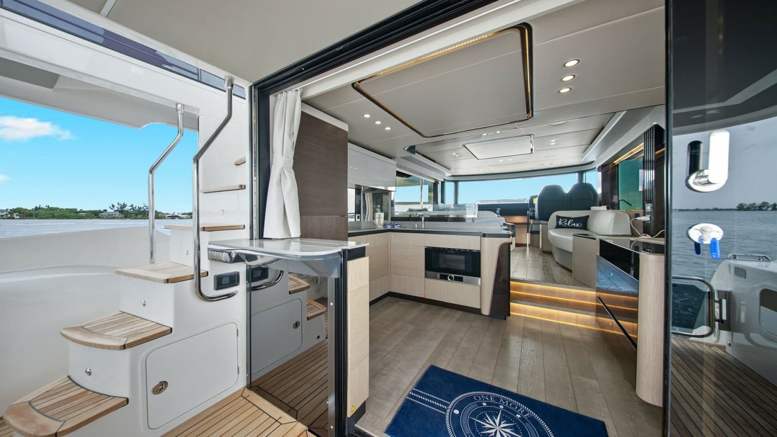 Open Salon with Galley View
