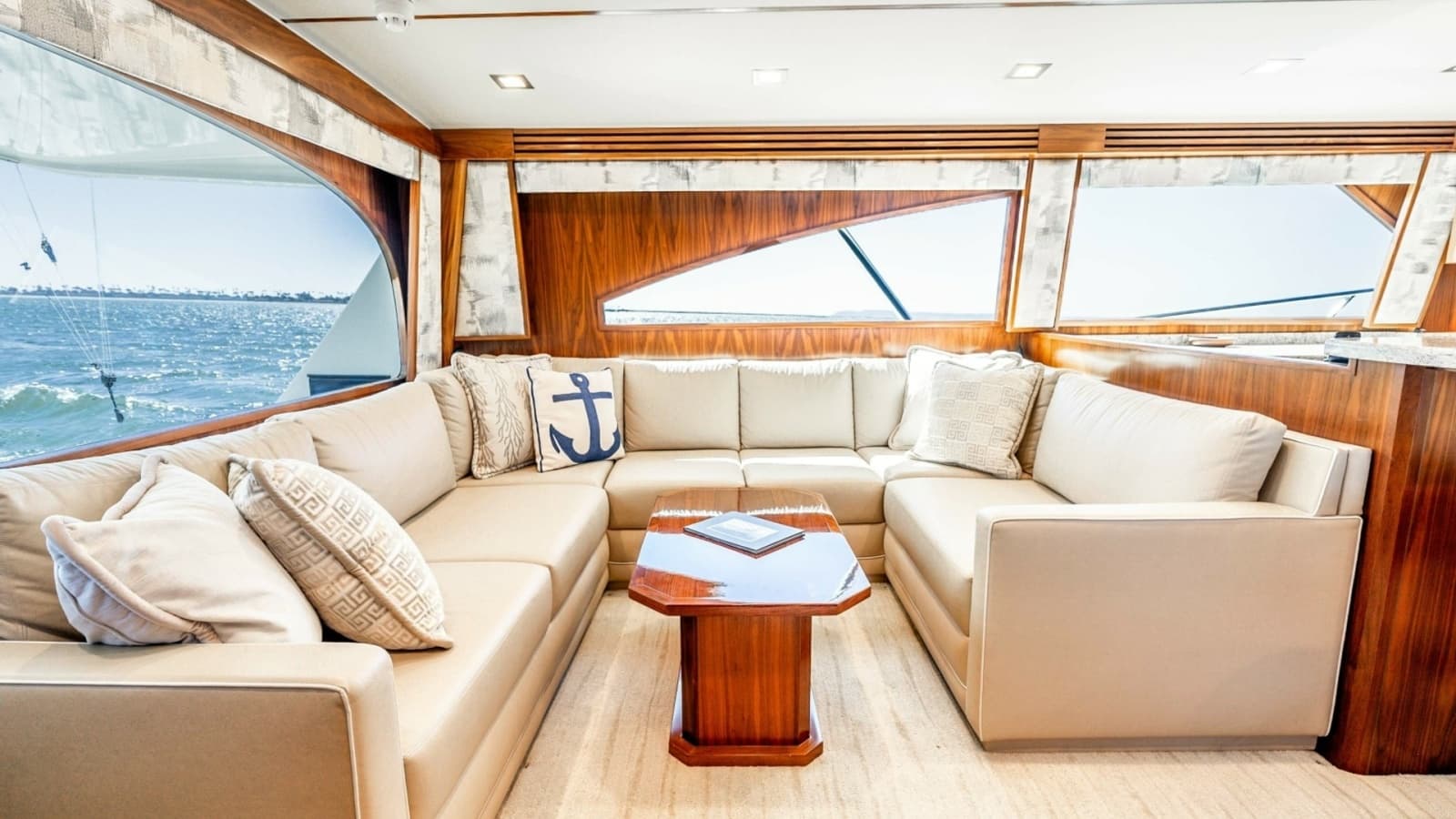 2018 Viking 72 Convertible "50 Caliber" - Spacious Salon with Panoramic Views