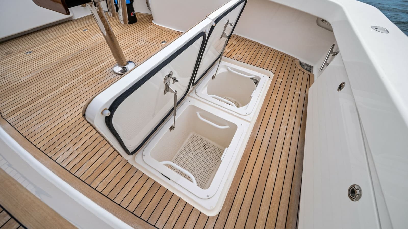 Cockpit Storage Hatches Open View