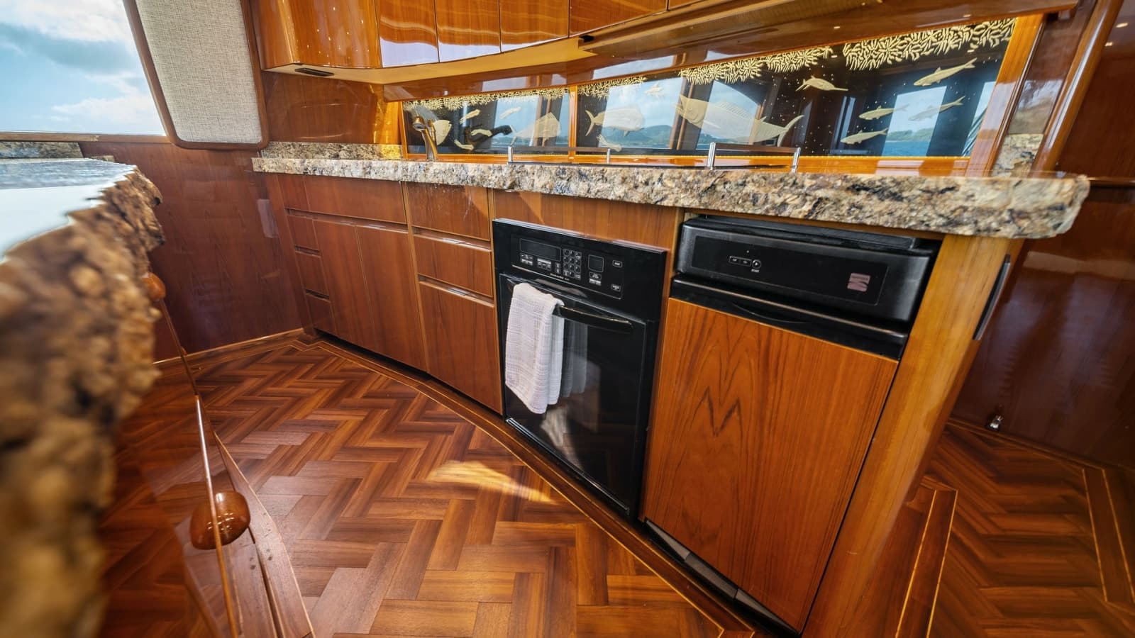 Galley with Granite Countertop