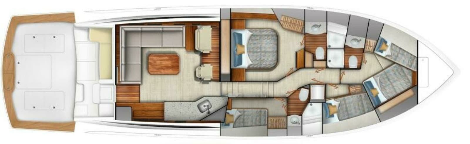 Viking 64 Sport Coupe - Layout