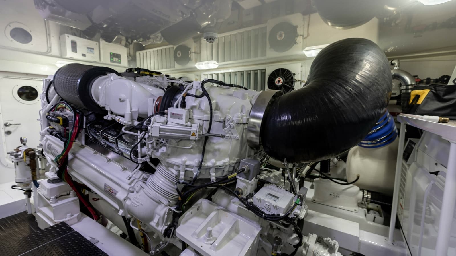 Engine Room with Twin Diesel Engines