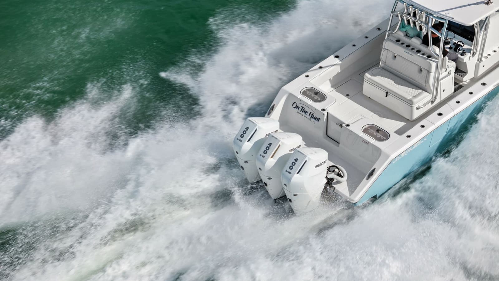Aft Deck with Triple Outboard Engines