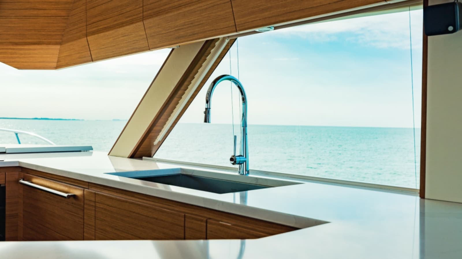 2020 Bertram 61 Convertible "SINE METU" - Galley with Ocean View