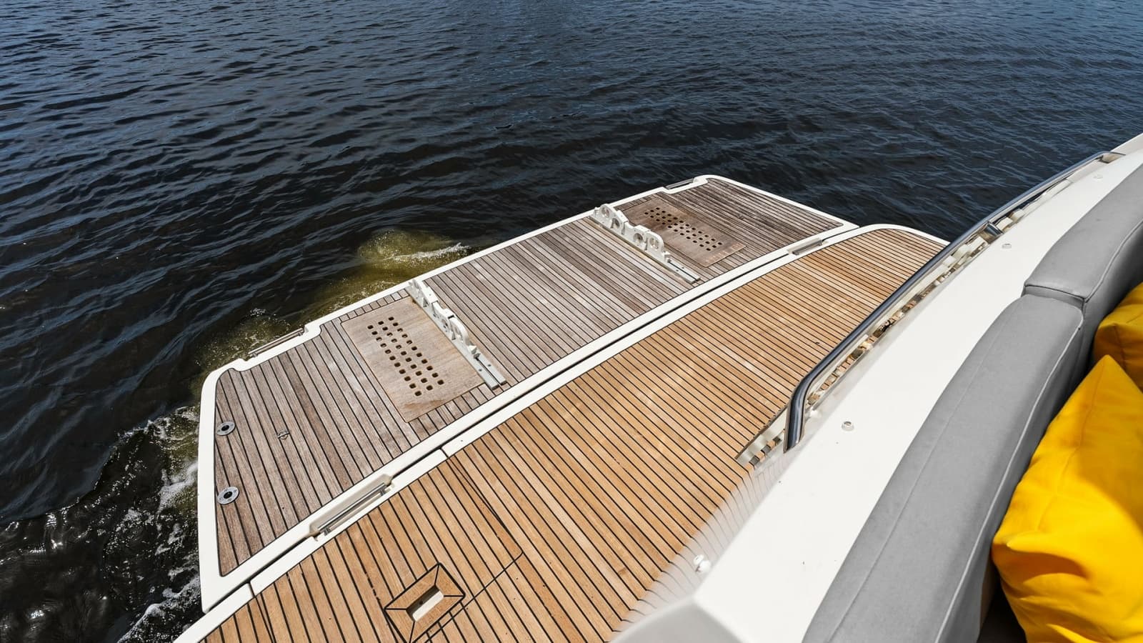 Teak Swim Platform with Water Access