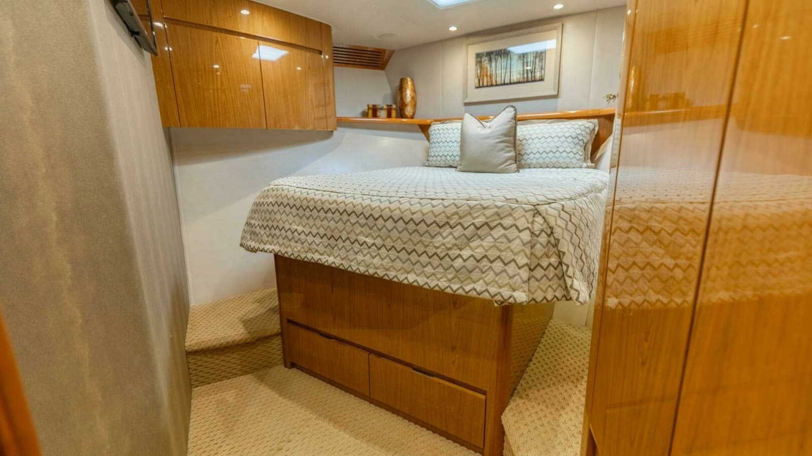 2013 Viking 76 Convertible- REEL FIRE- Forward VIP Stateroom