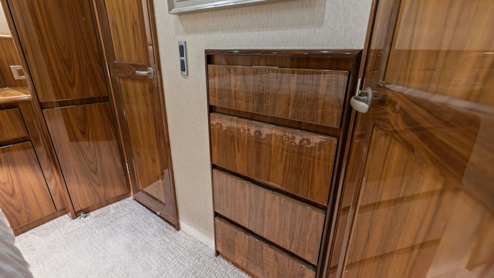 Luxurious Wood-Finished Interior Cabinetry