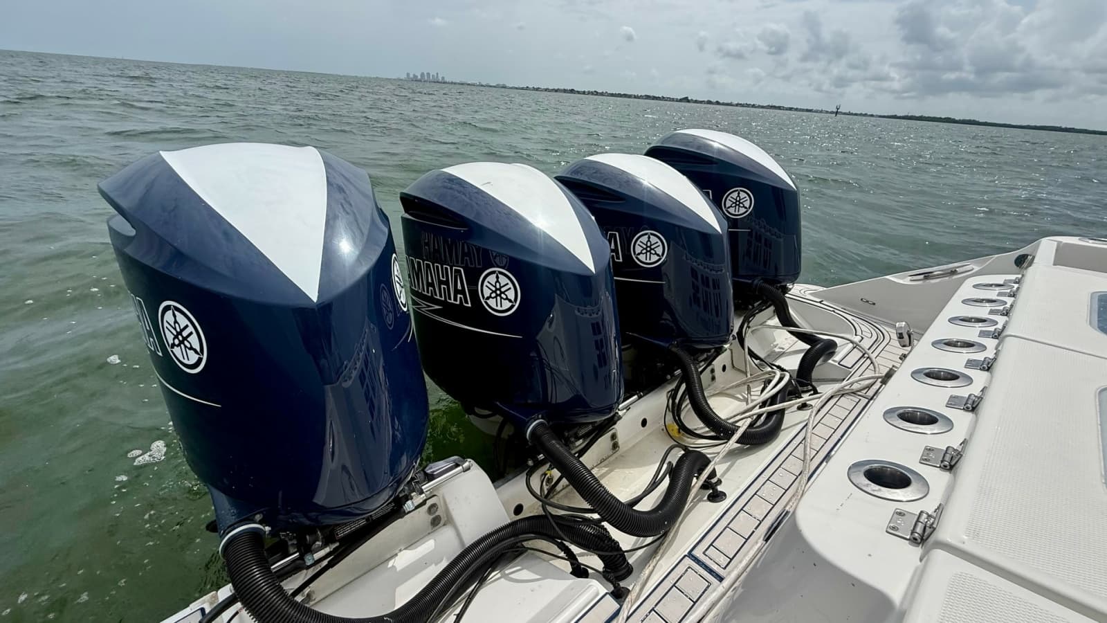 Quad Yamaha Outboard Engines View