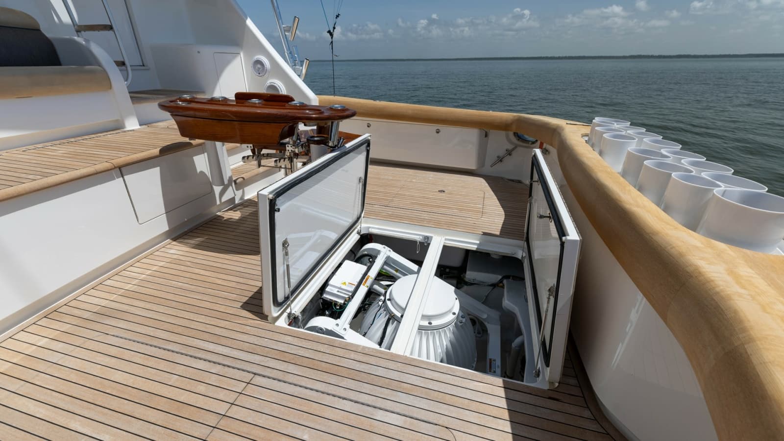 Cockpit with Engine Room Access