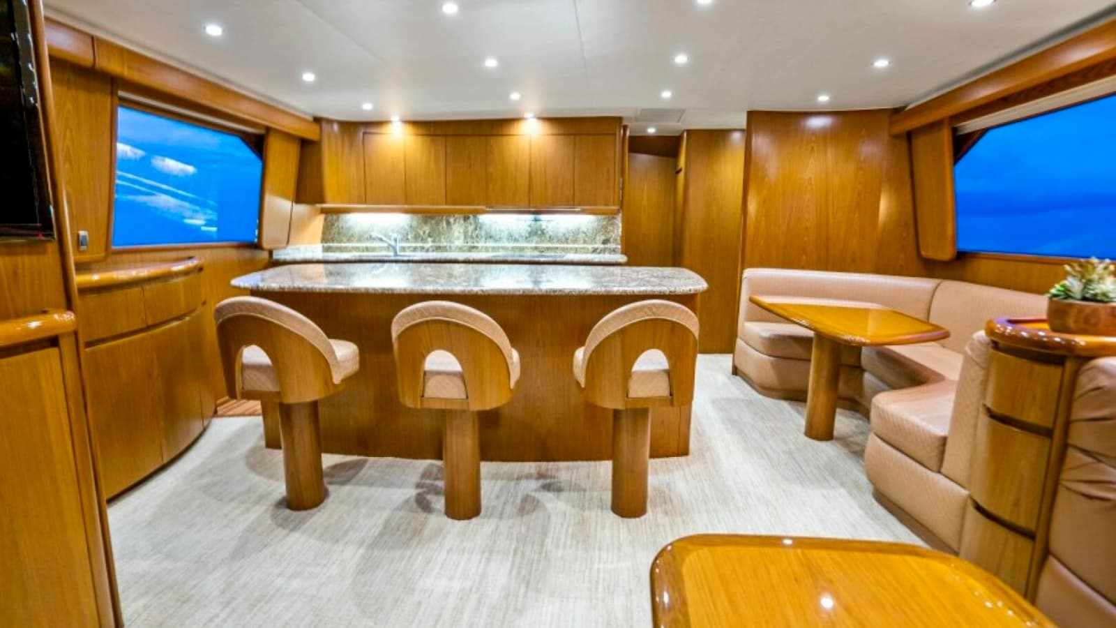 Spacious Salon with Galley and Seating
