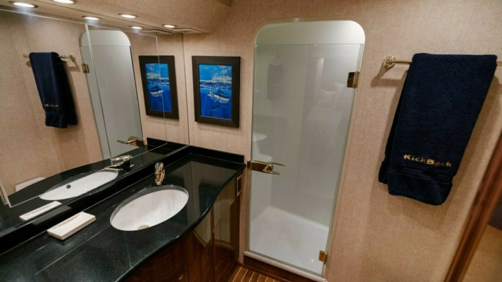 2006 Viking 74 Enclosed Bridge "KickBack" - Master Cabin En Suite