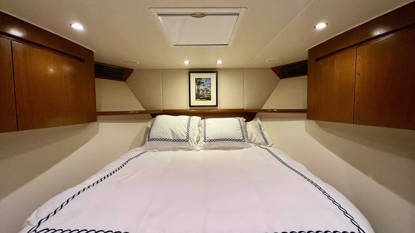 Forward Stateroom with Elegant Bedding