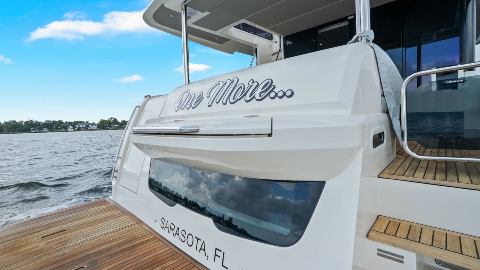 Stern View with Teak Swim Platform