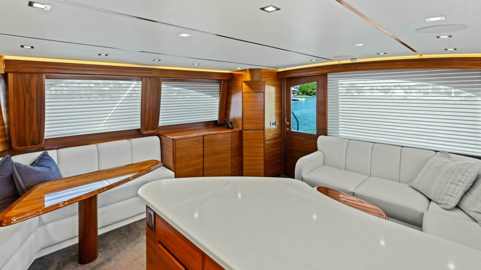 2023 Viking 54 Convertible "Olde Floridian" - Spacious Salon with Panoramic Windows