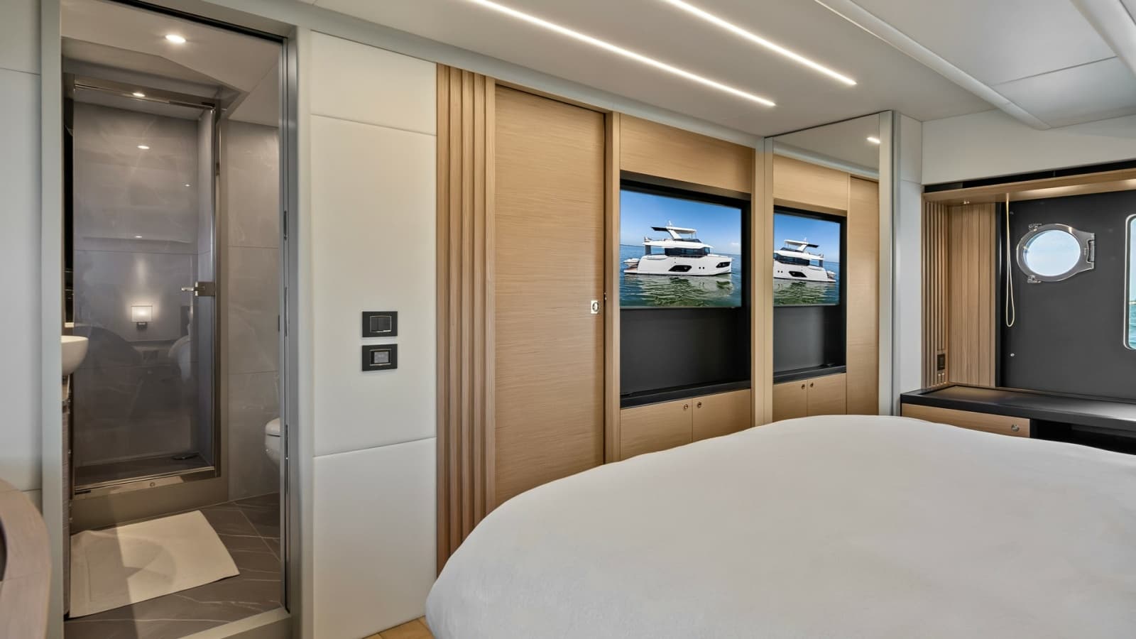 2026 Absolute Navetta 58 "ANDIAMO" Master Stateroom Ensuite Head