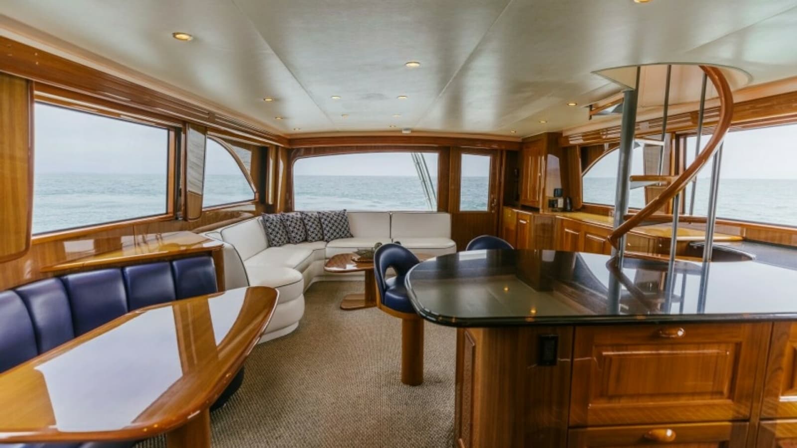 2006 Viking 74 Enclosed Bridge "KickBack" - Spacious Salon
