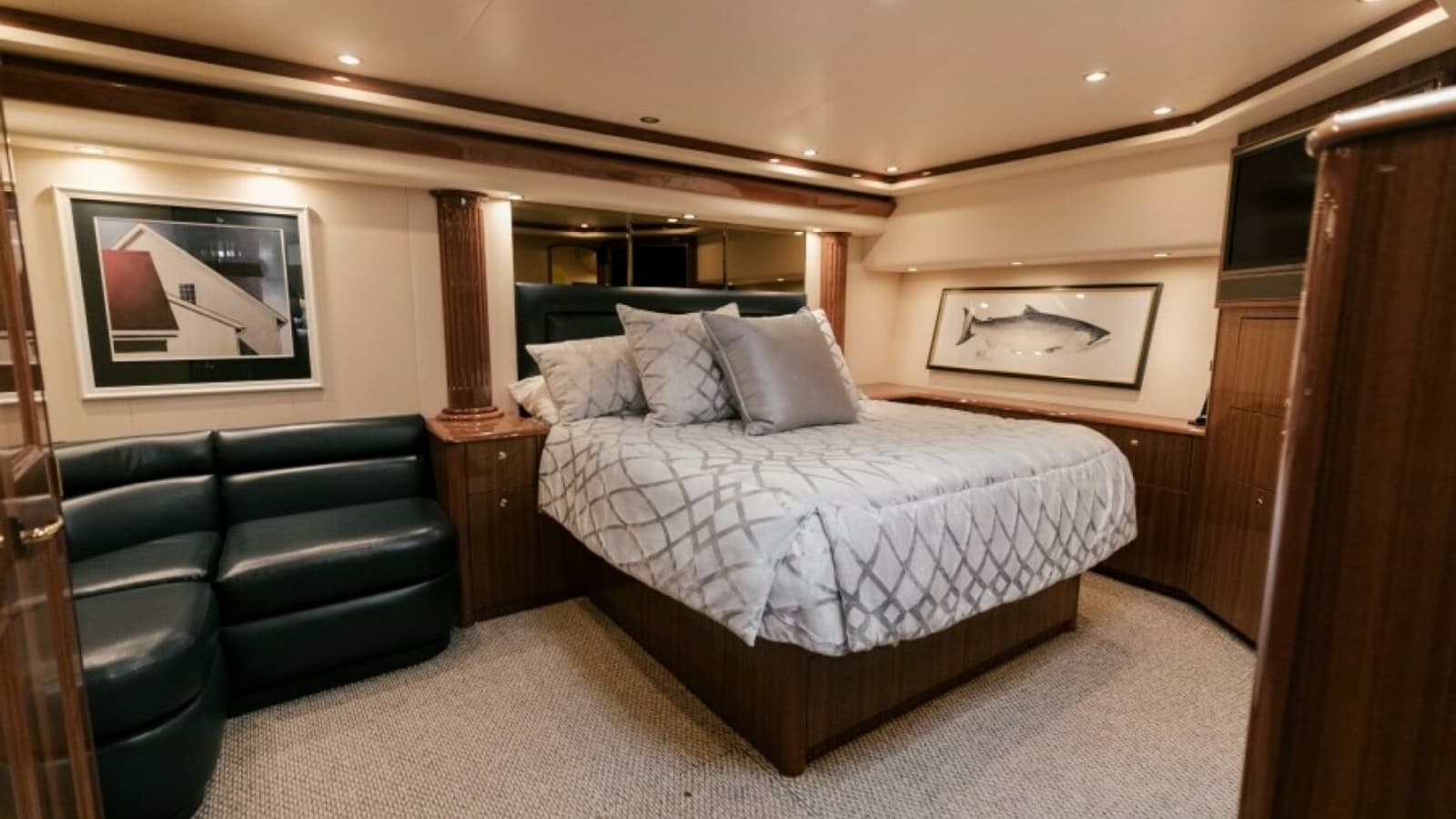 2006 Viking 74 Enclosed Bridge "KickBack" - Master Cabin