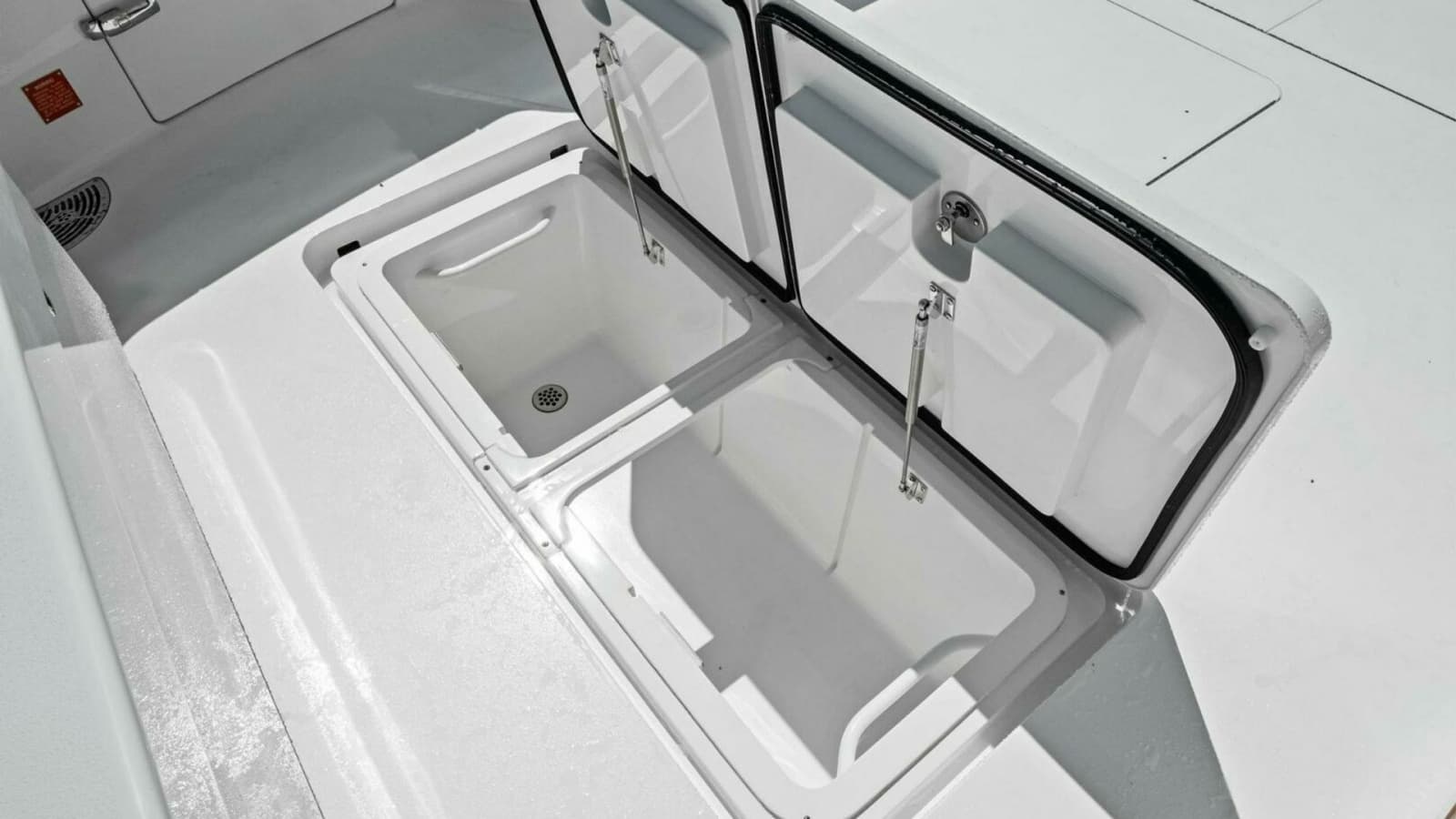 Cockpit Storage Compartments Open View
