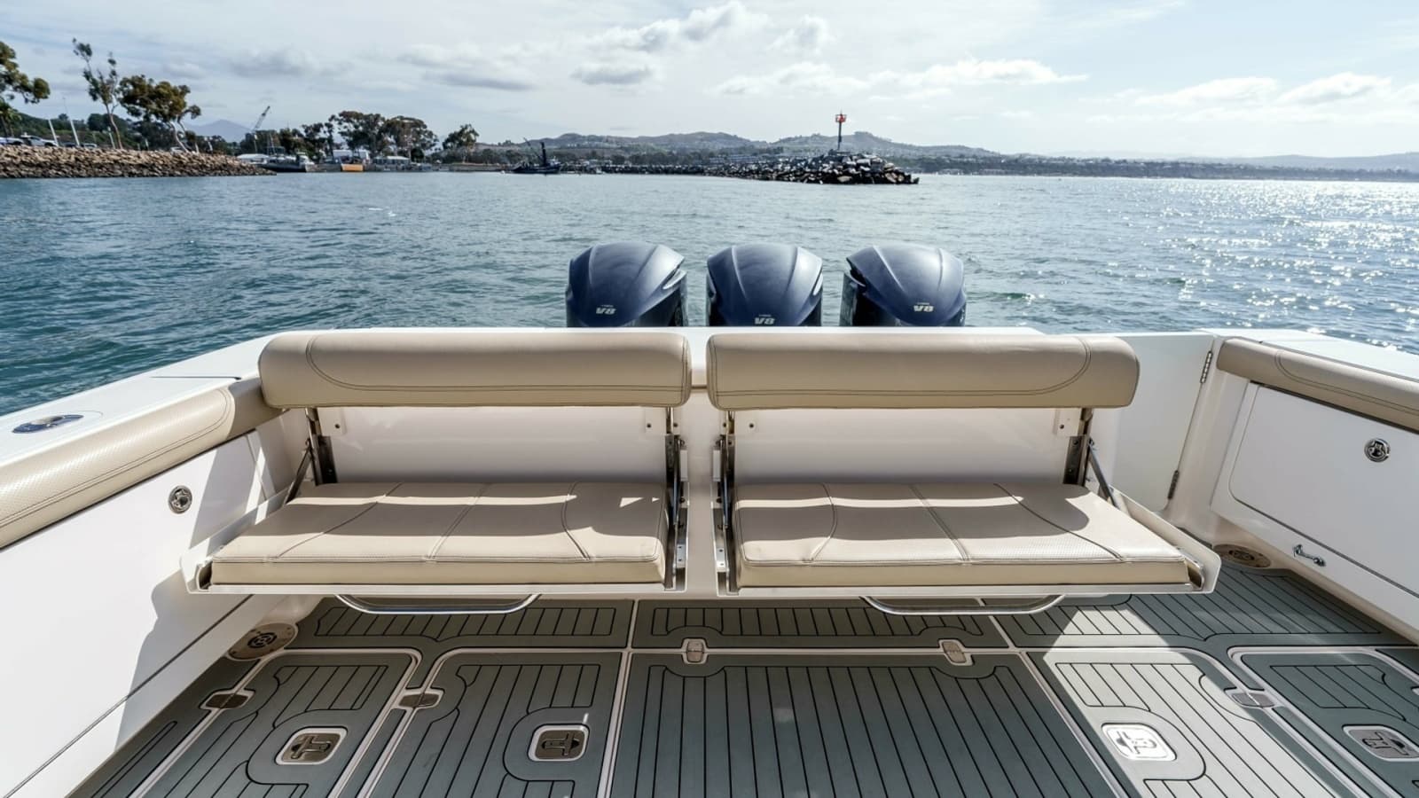 2018 Pursuit 385 Offshore "TAG TEAM" - Spacious Aft Deck with Seating