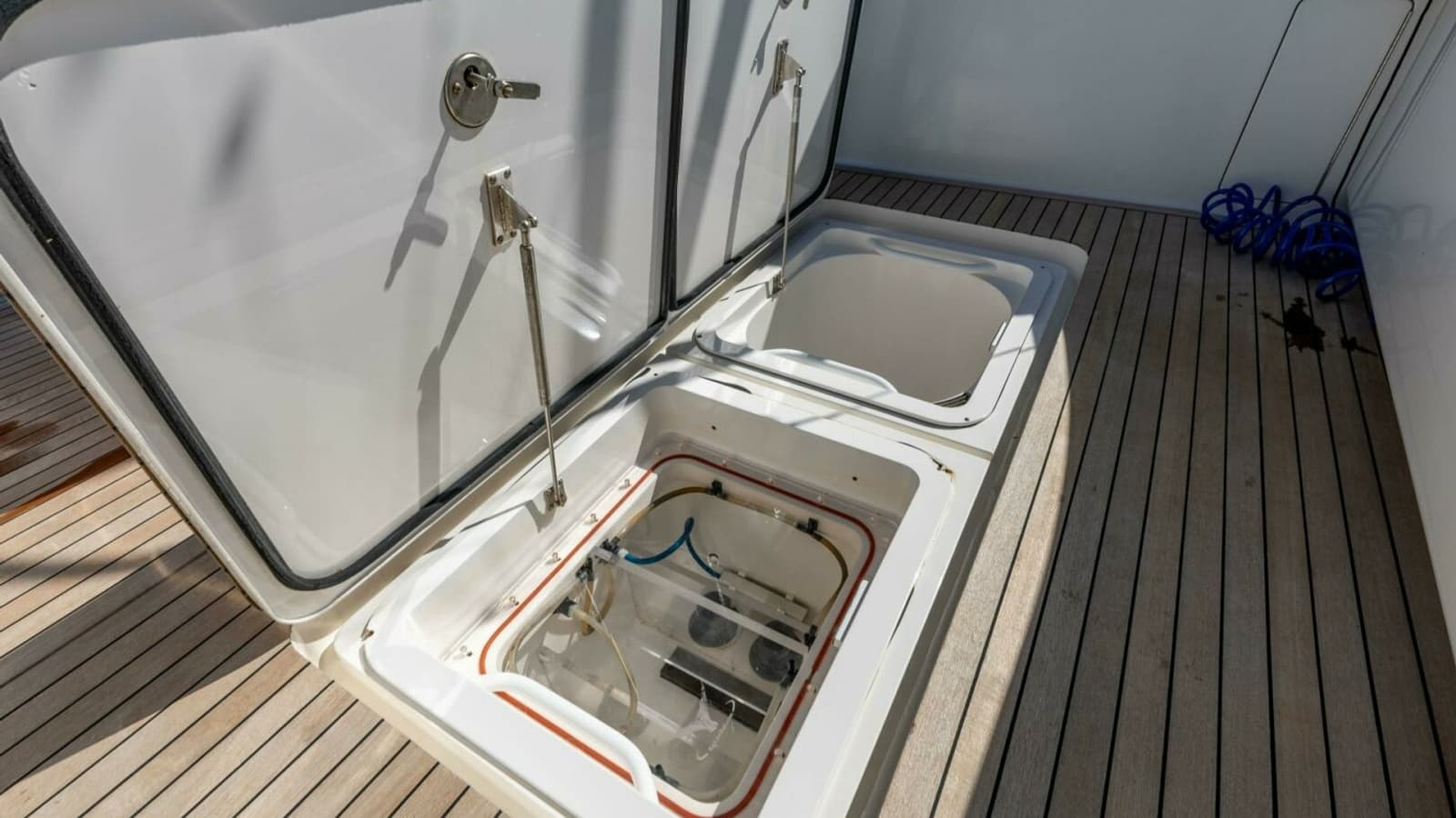 2013 Viking 76 Convertible- REEL FIRE- Cockpit Storage