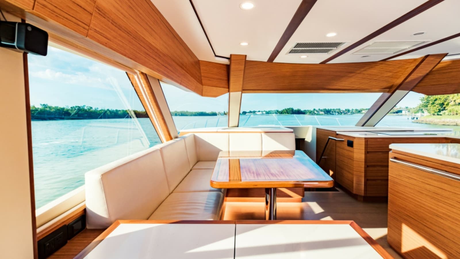 2020 Bertram 61 Convertible "SINE METU" - Spacious Dining Area with Panoramic Views