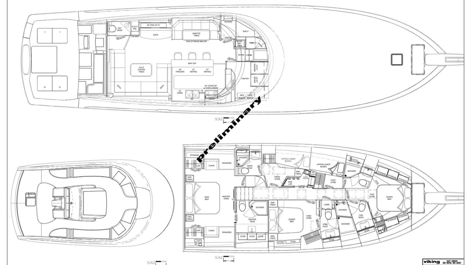 INTERIOR LAYOUT ACCOM PLANS 82'C (CUSTOM 82 203)