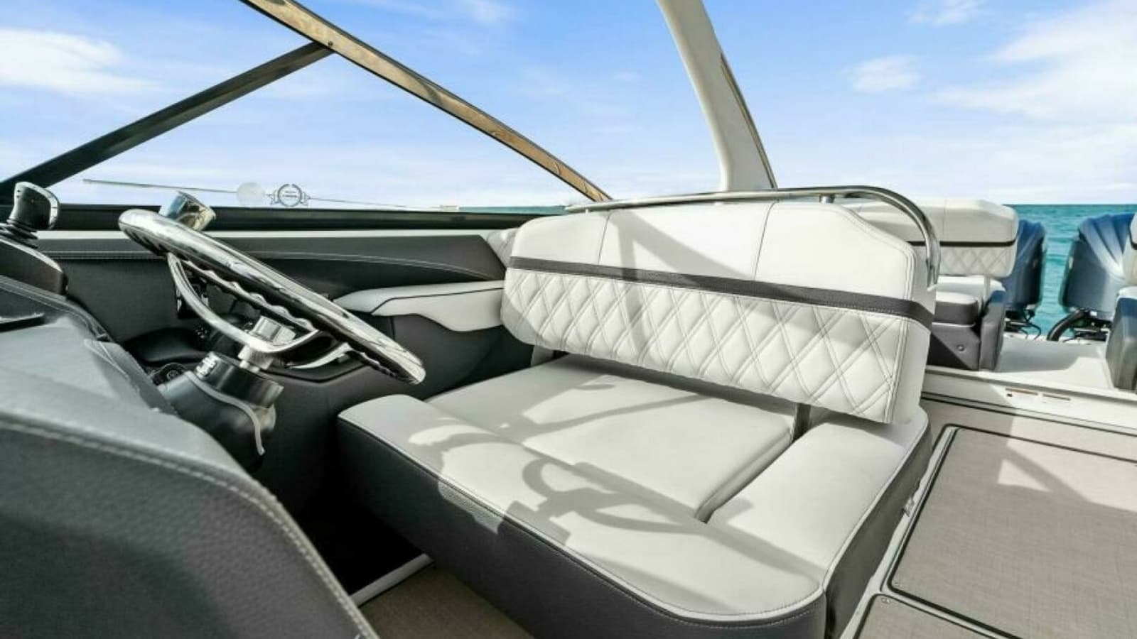 Helm and Cockpit Seating Area