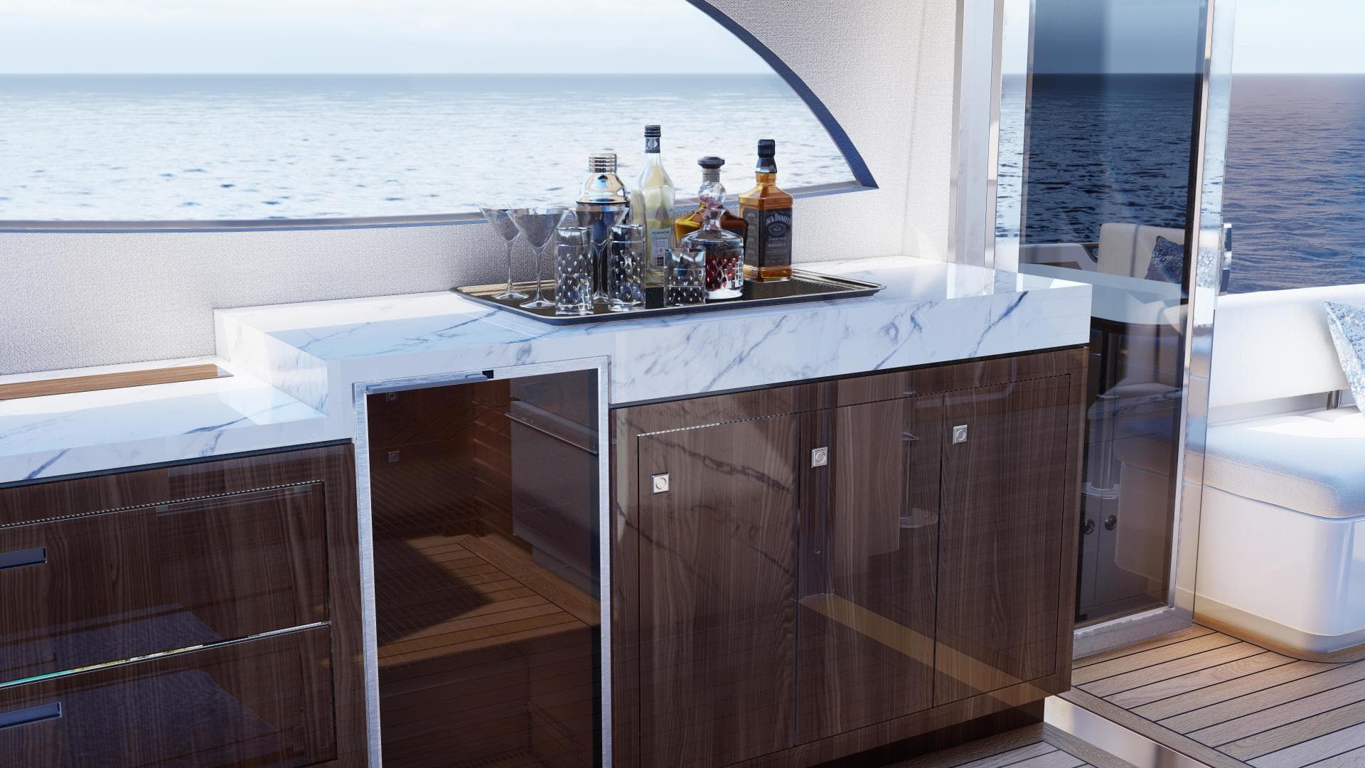 505 Interior Galley Bar